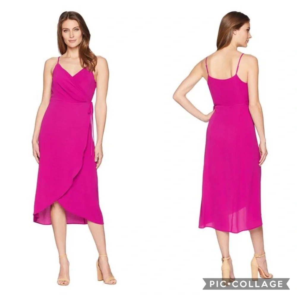 Vince Camuto Sleeveless Texture Wrap Dress - Picture 1 of 7